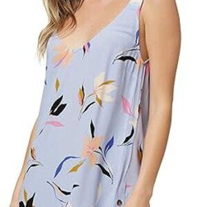 O'NEILL Phan Floral Dress Silver Lake Blue Size M